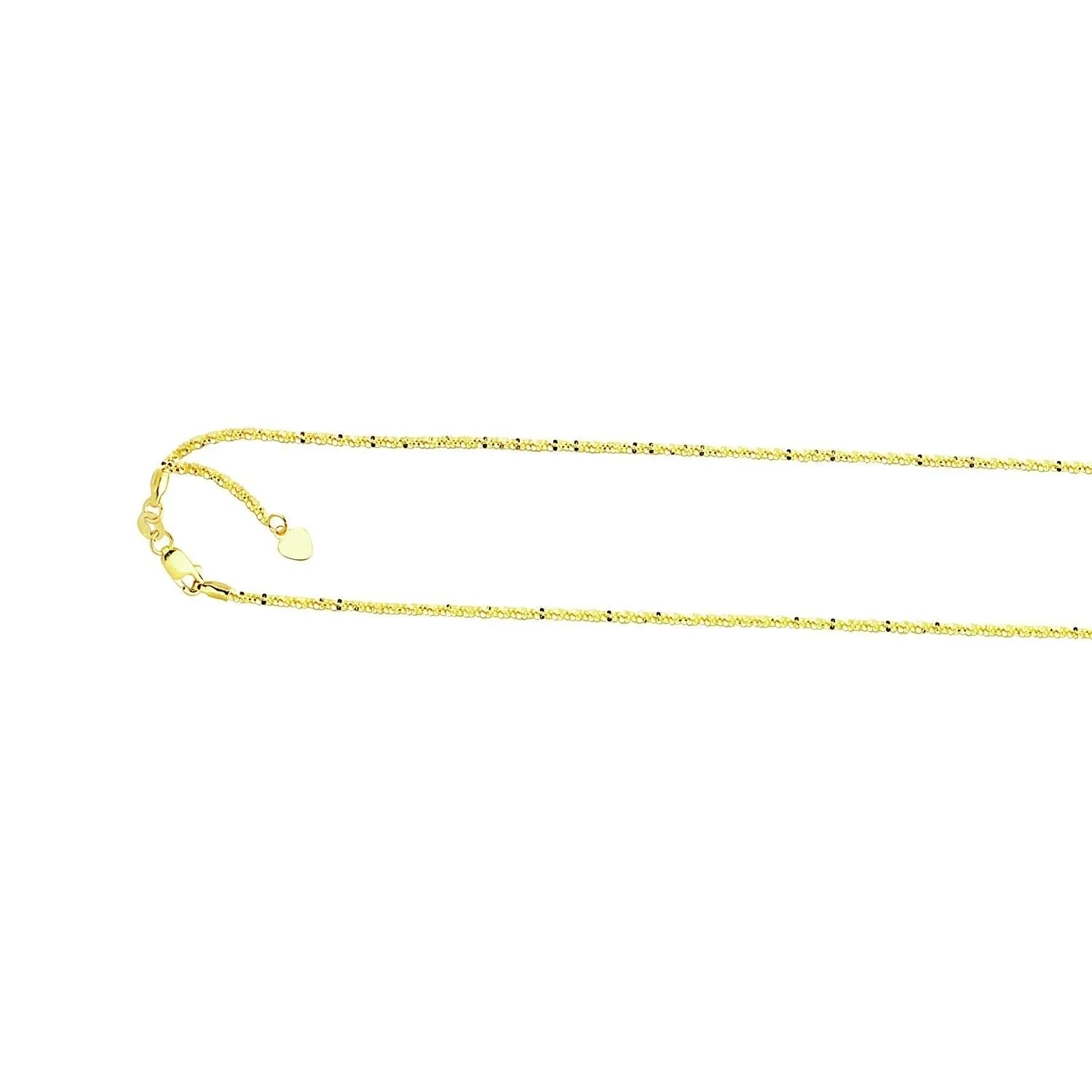 Adjustable 1.5mm Sparkle Chain Necklace