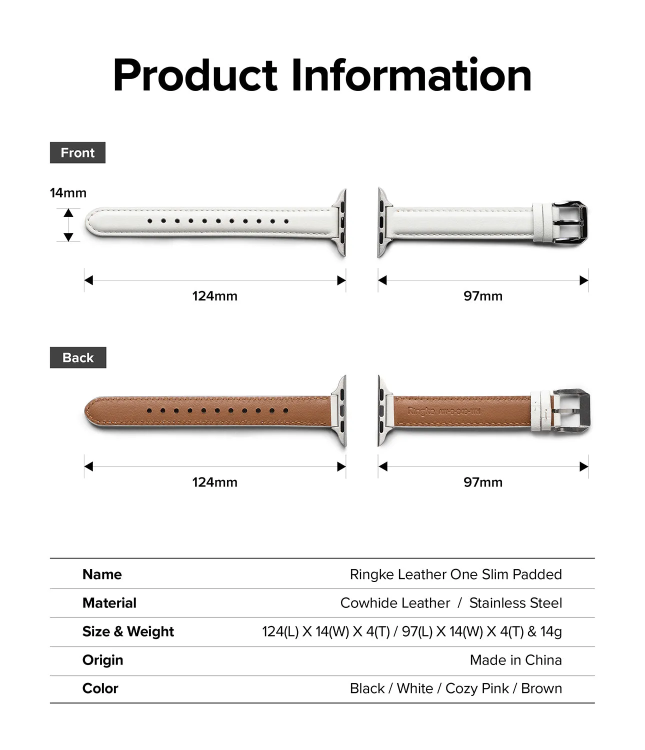 Apple Watch 41mm / 40mm / 38mm | Leather One Padded Slim
