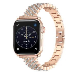 Apple Watch (45mm) rhinestone alloy watch strap - Rose Gold
