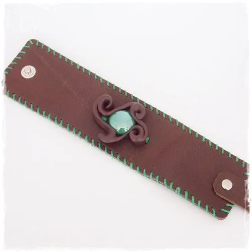 Artistic Leather Cuff Bracelet - "Banshee's Mind"