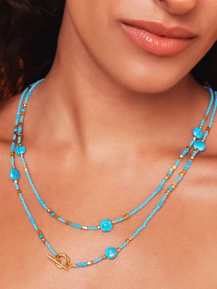 Ashiana Kiara Long Necklace Turquoise