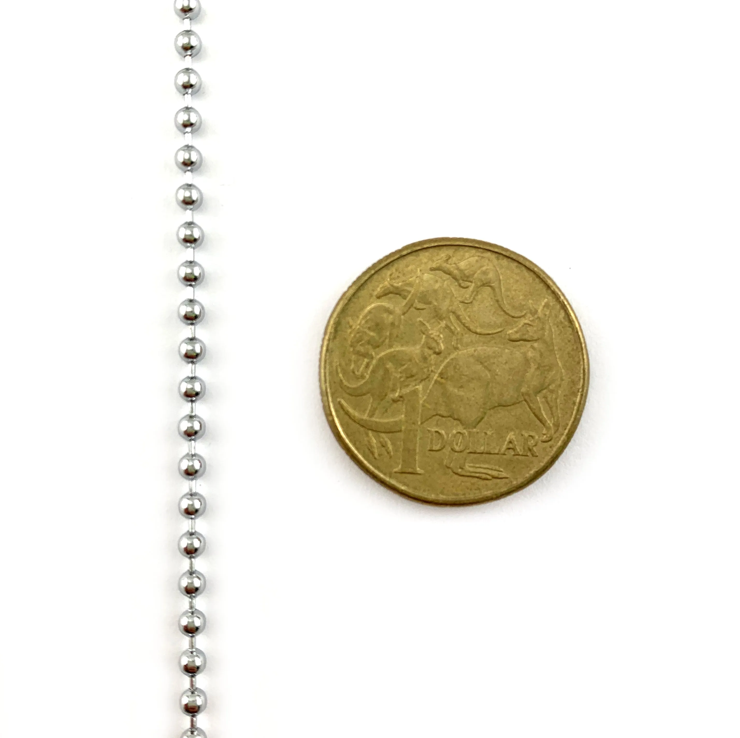Ball Chain - Chrome - 2.4mm - By The Metre