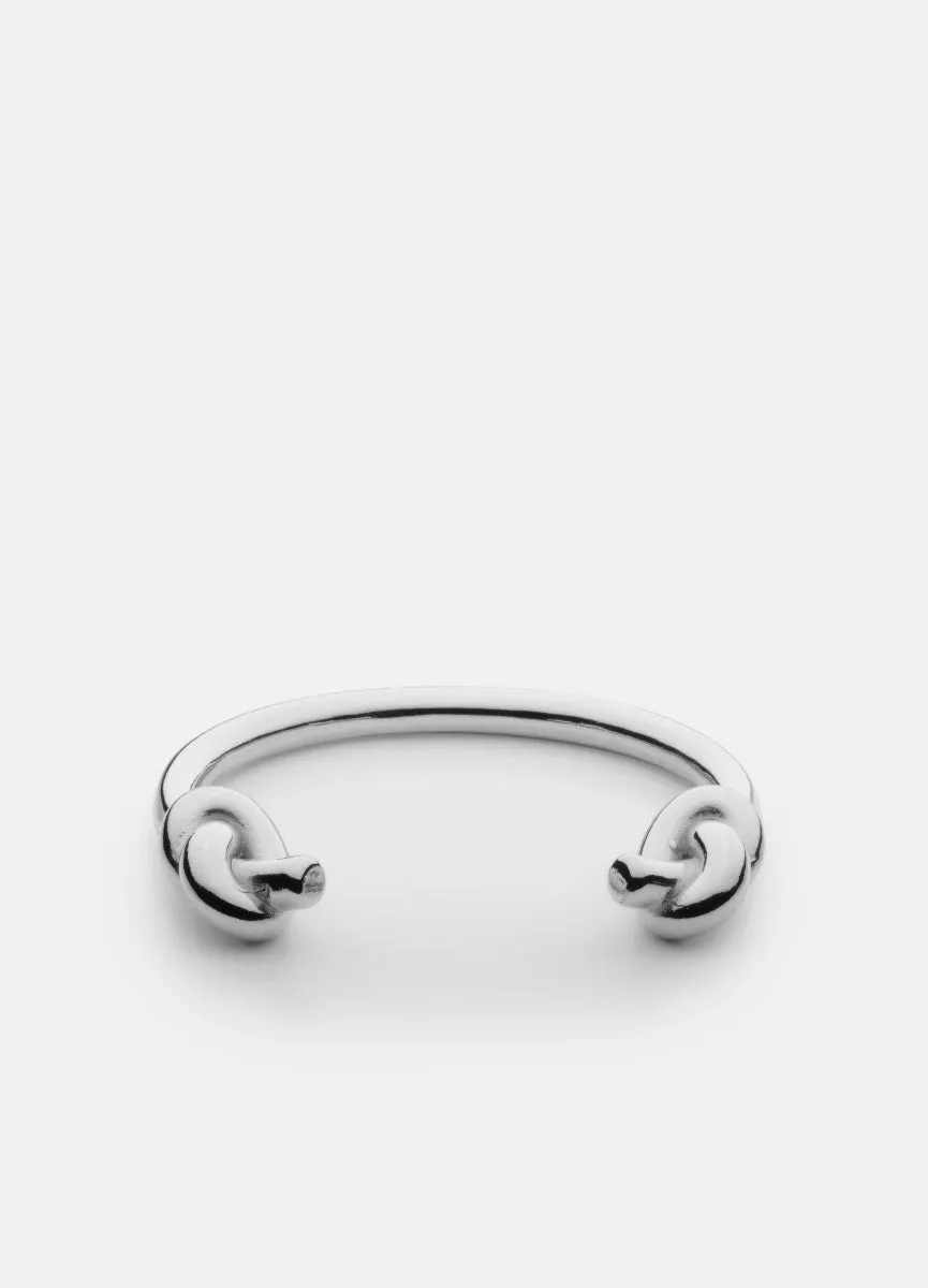 Bangle | Massive  | Knot Cuff   | Silver Plated