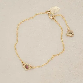 Birthstone Bloom Bracelet {14K Gold}