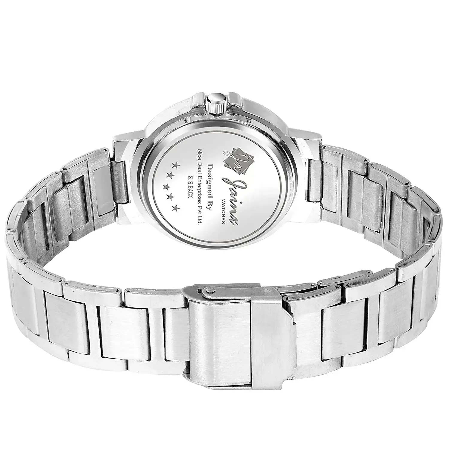 Blue Dial Steel Chain Analog Watch - For Women JW8516