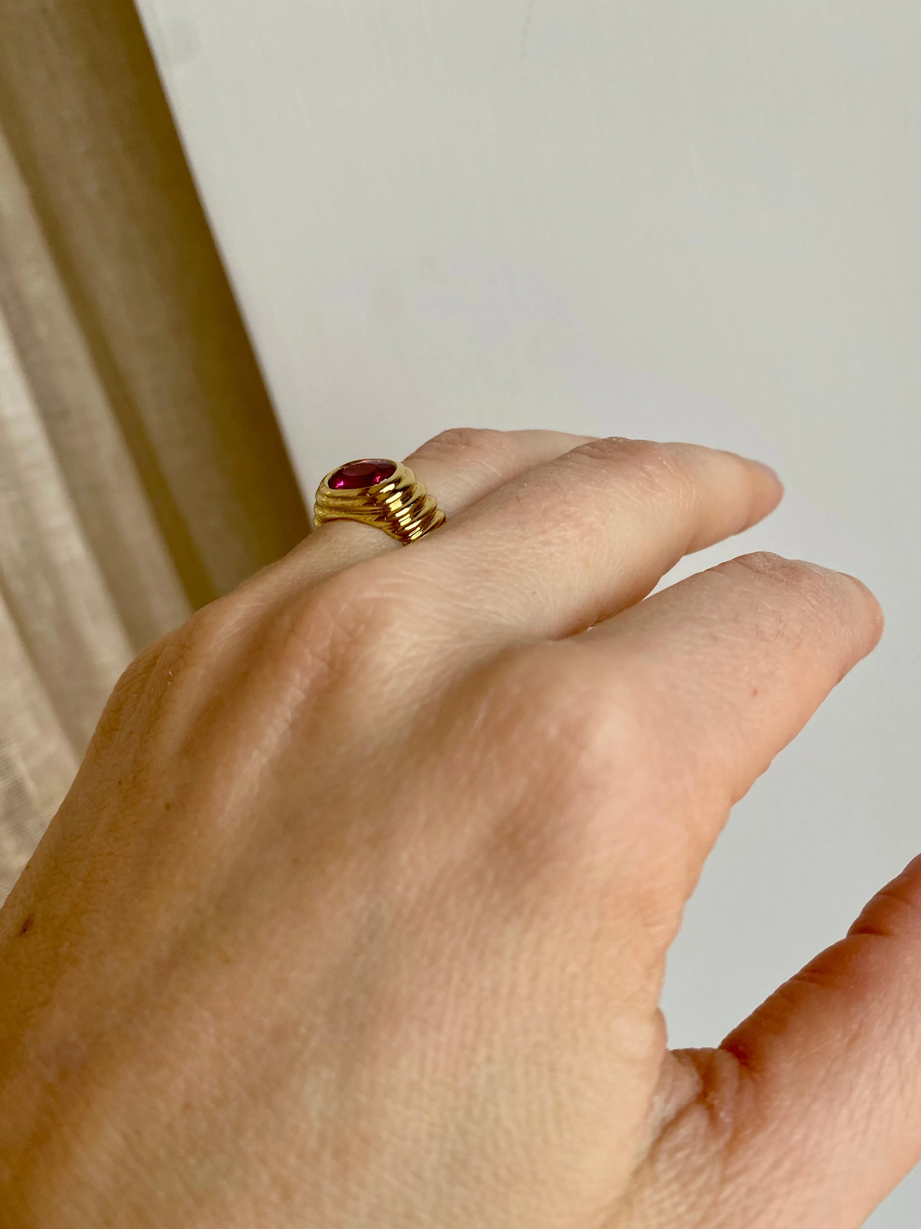 Bulgari 5 Carat Tourmaline Gold Vintage Ring