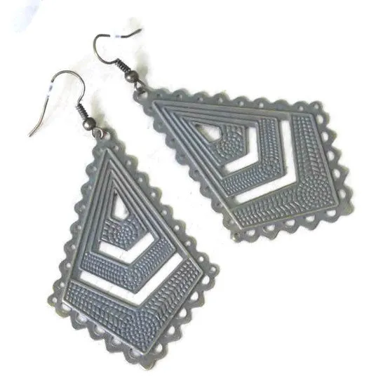 Chevron Filigree Earrings