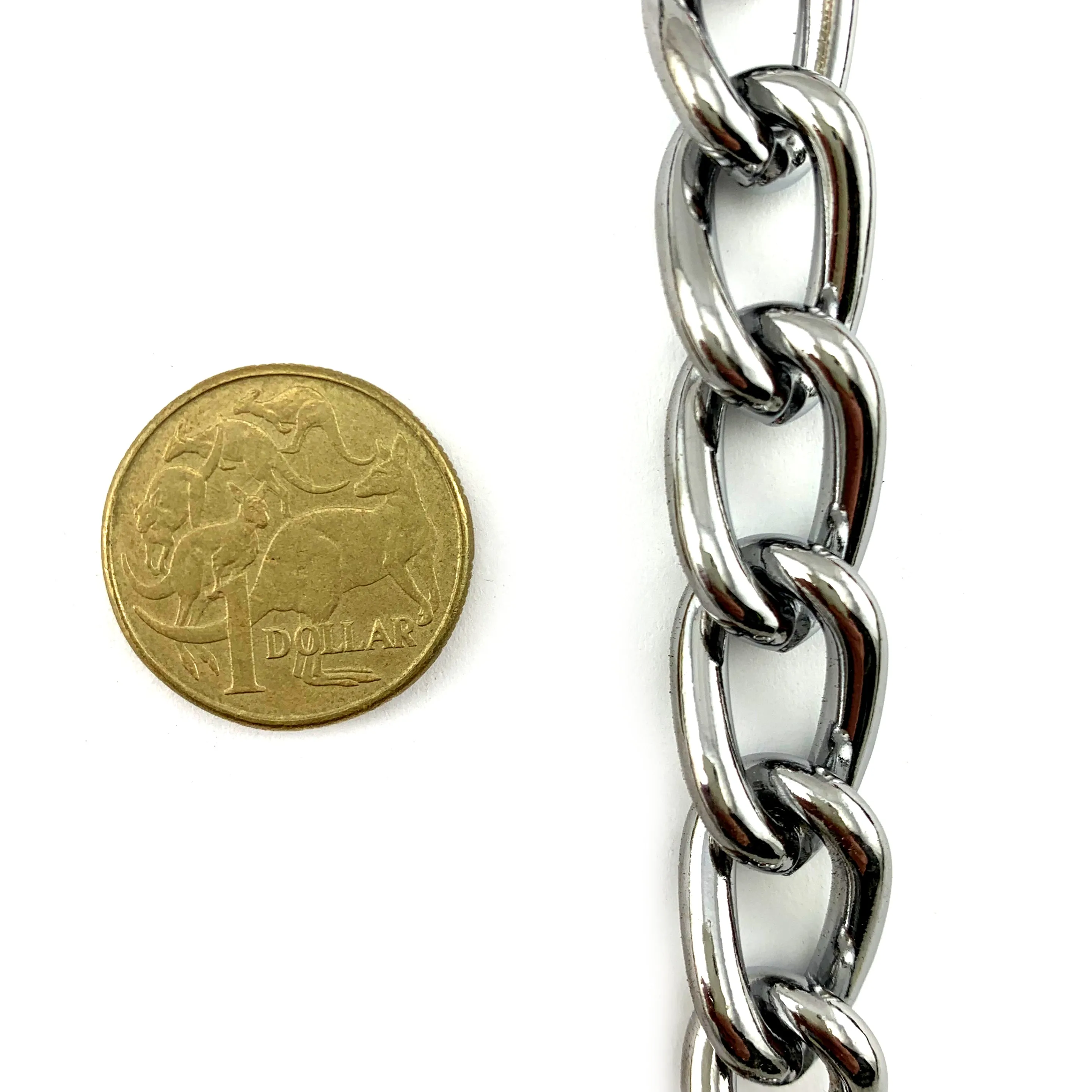 Chrome Curb Chain - 3.9mm x 30m