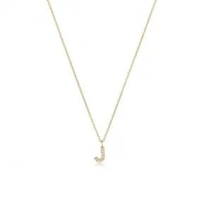 Diamond Jewellery 18ct Gold Diamond Initial Necklace NDQ154/J