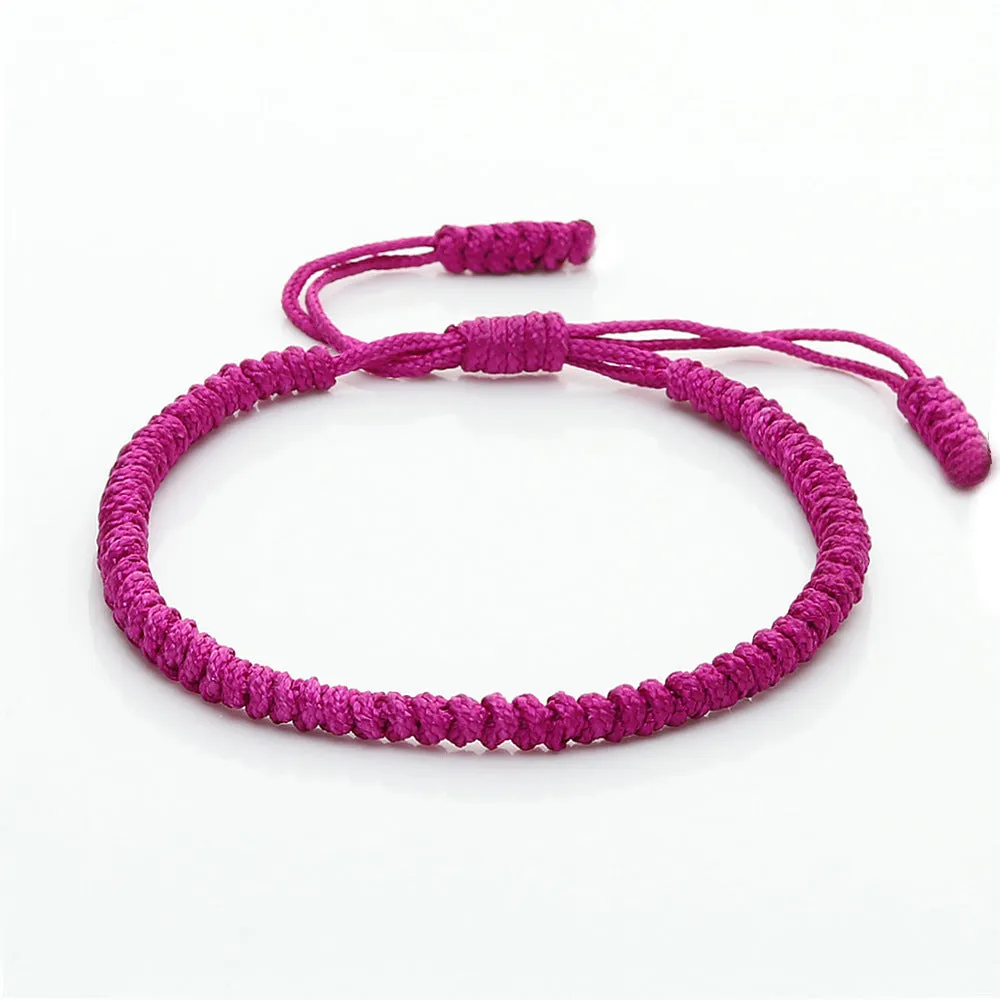 Ethnic Style,  Hand-woven Red Knots Rope Bracelet