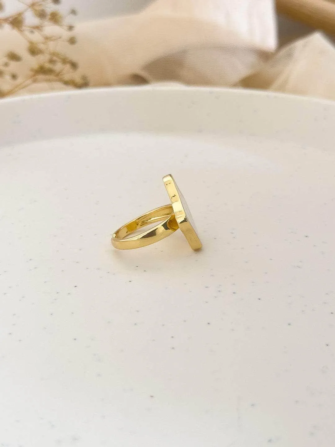 Freeform Pearl Statement Ring