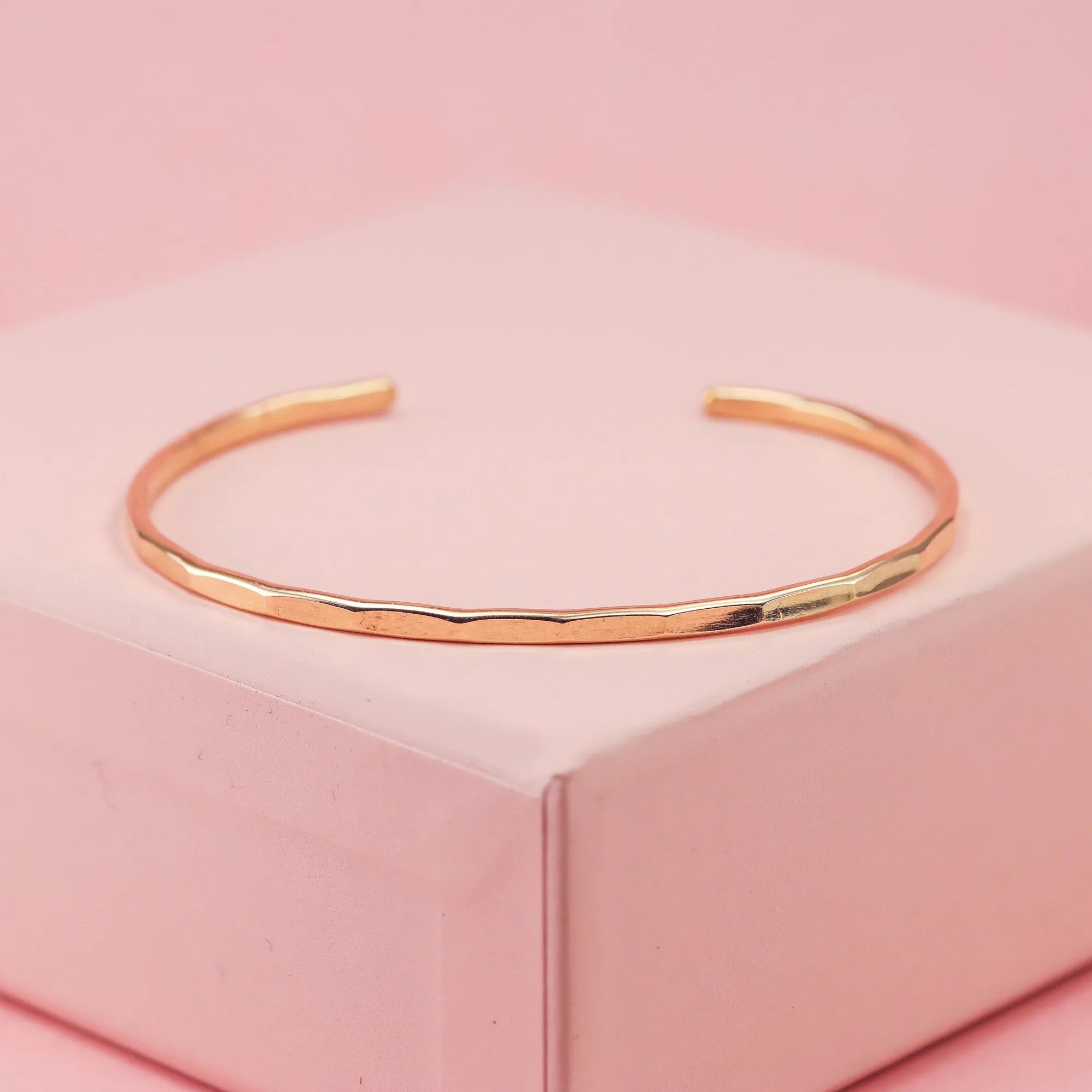 Hammered Gold Signature Cuff Bracelet