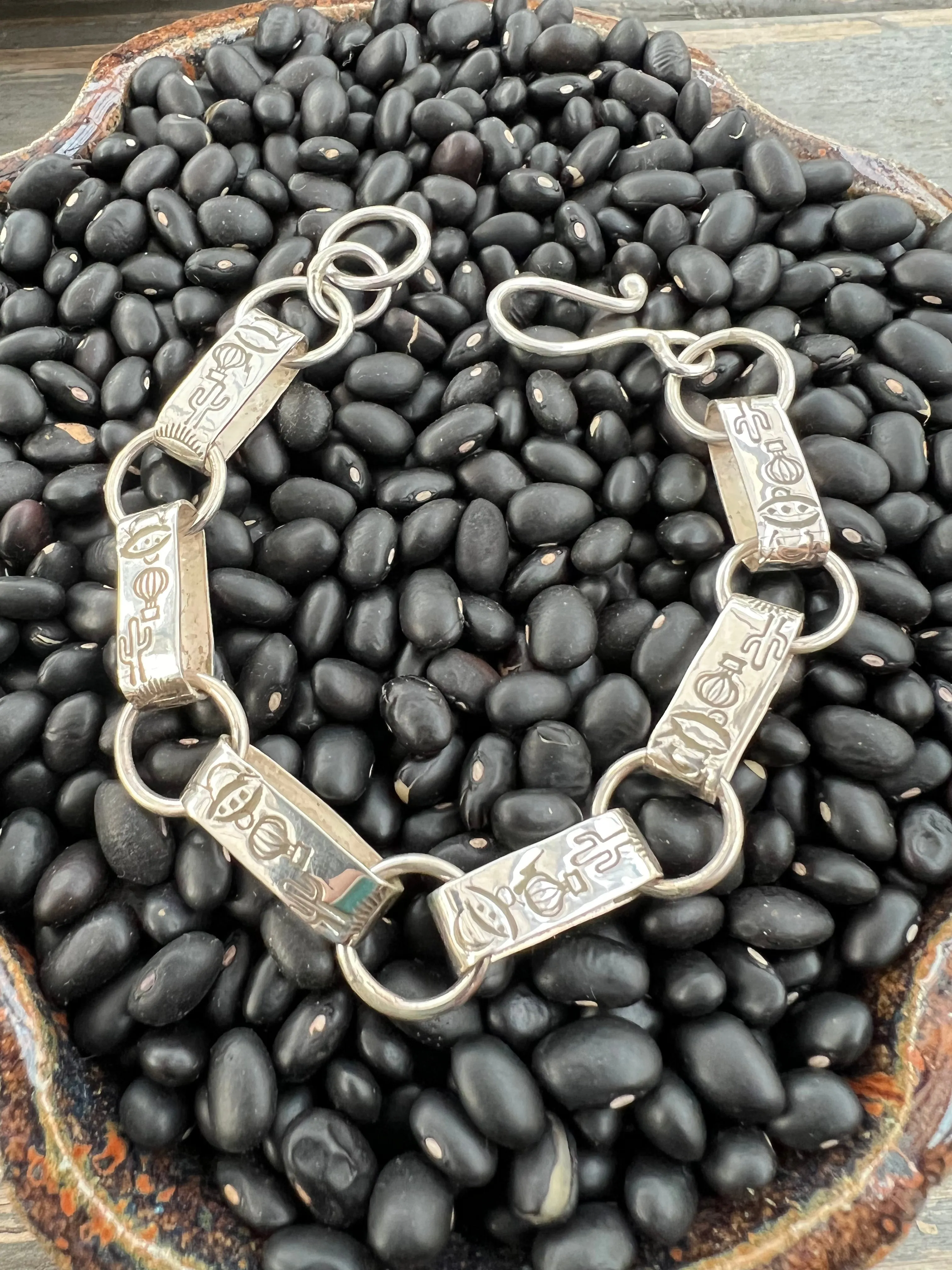 Hand Stamped Link Bracelet