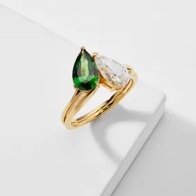 HAPPY HOUR GREEN COCKTAIL RING