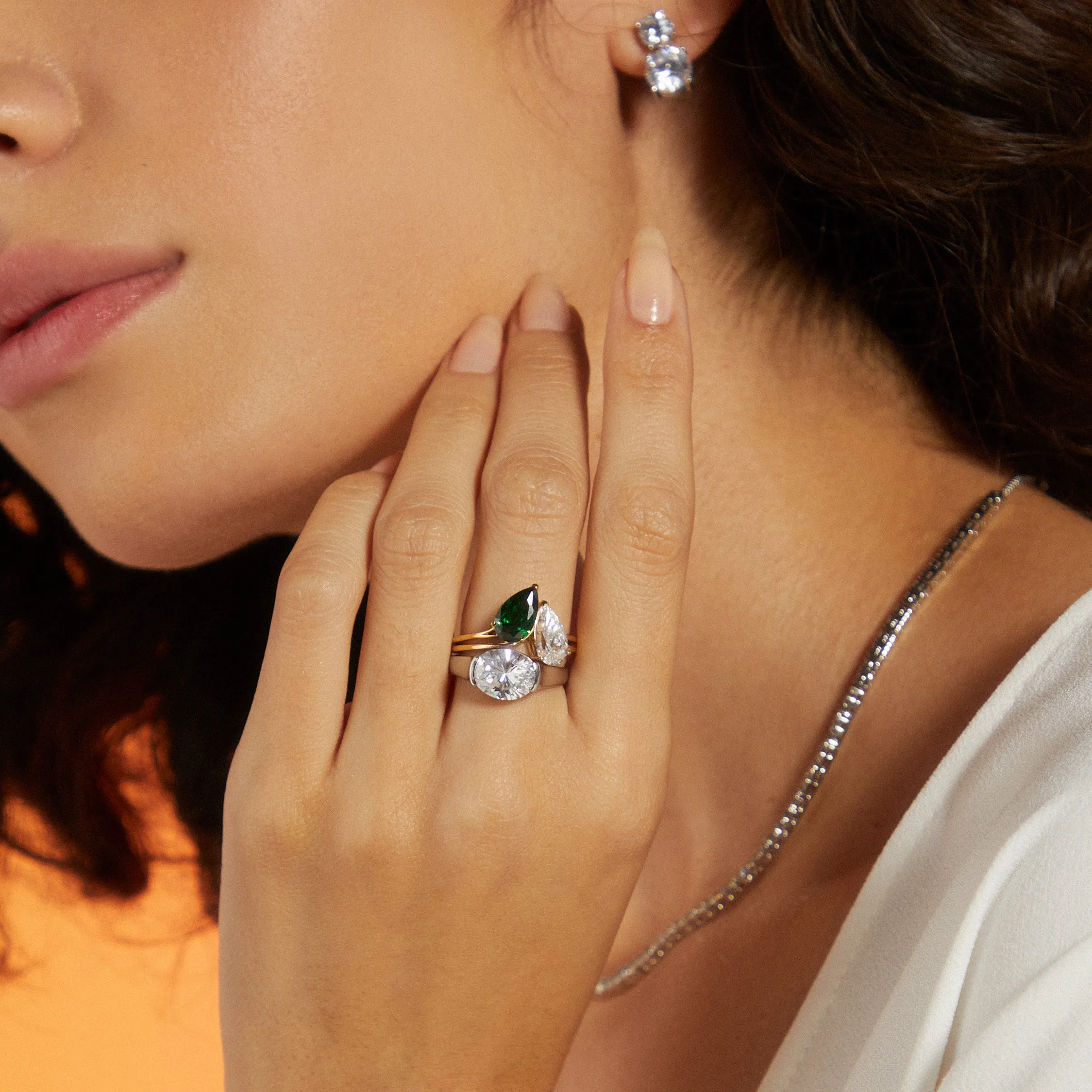 HAPPY HOUR GREEN COCKTAIL RING