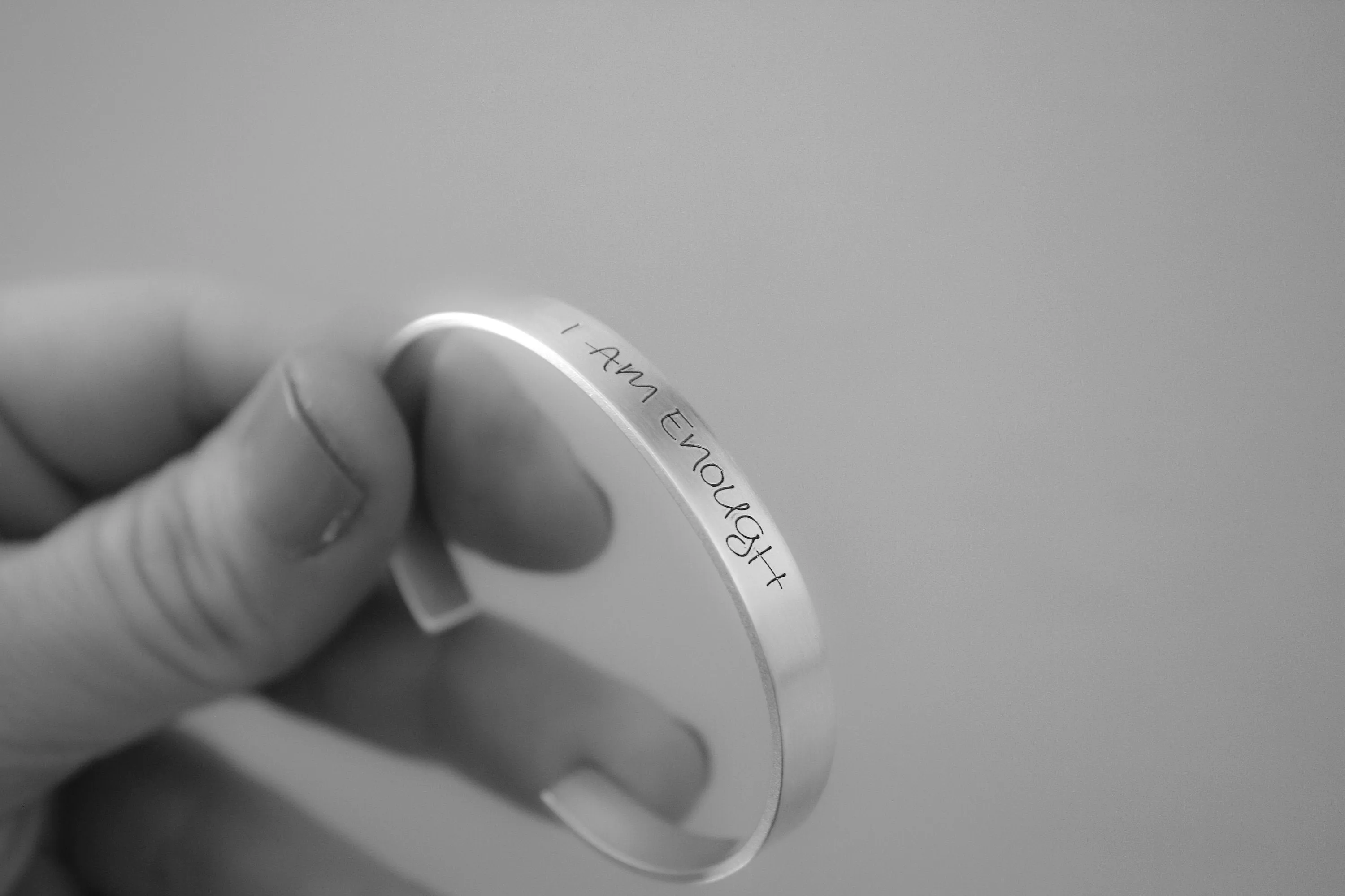 I Am Enough Bracelet, Inspirational Bracelet, Hand Stamped Jewelry, Cuff Bracelet, Friend Gift, Affirmation Bracelet, I Am Enough Jewelry