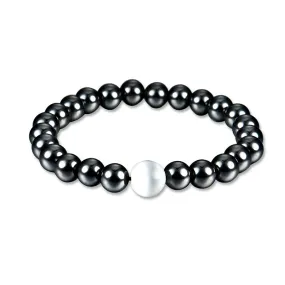 Magnetic Black Magnet Inlaid Pearl Bracelet