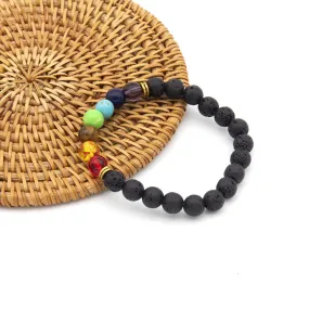 Men's Volcanic Rock Stone Beads Bracelet