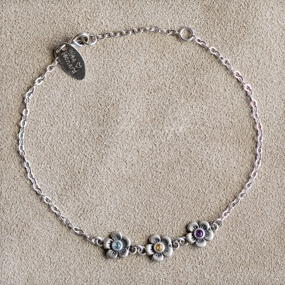 Mother's Birthstone Bloom Bracelet {Sterling Silver}