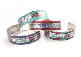 Om Mani Mantra Encarved Tibetan Wrist Bracelet