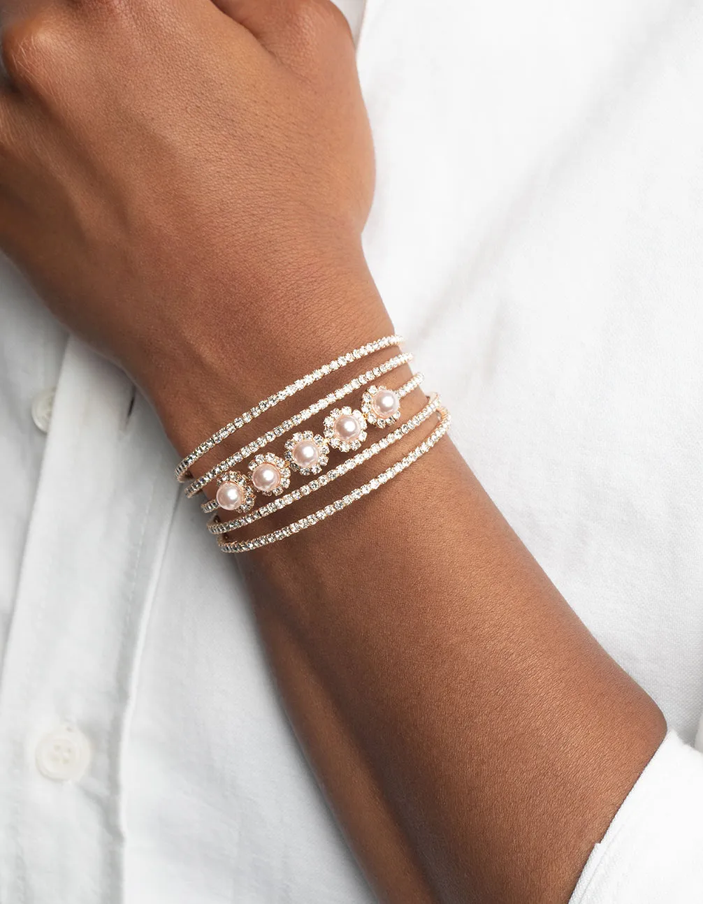 Pink Pearl Cuff Bracelet