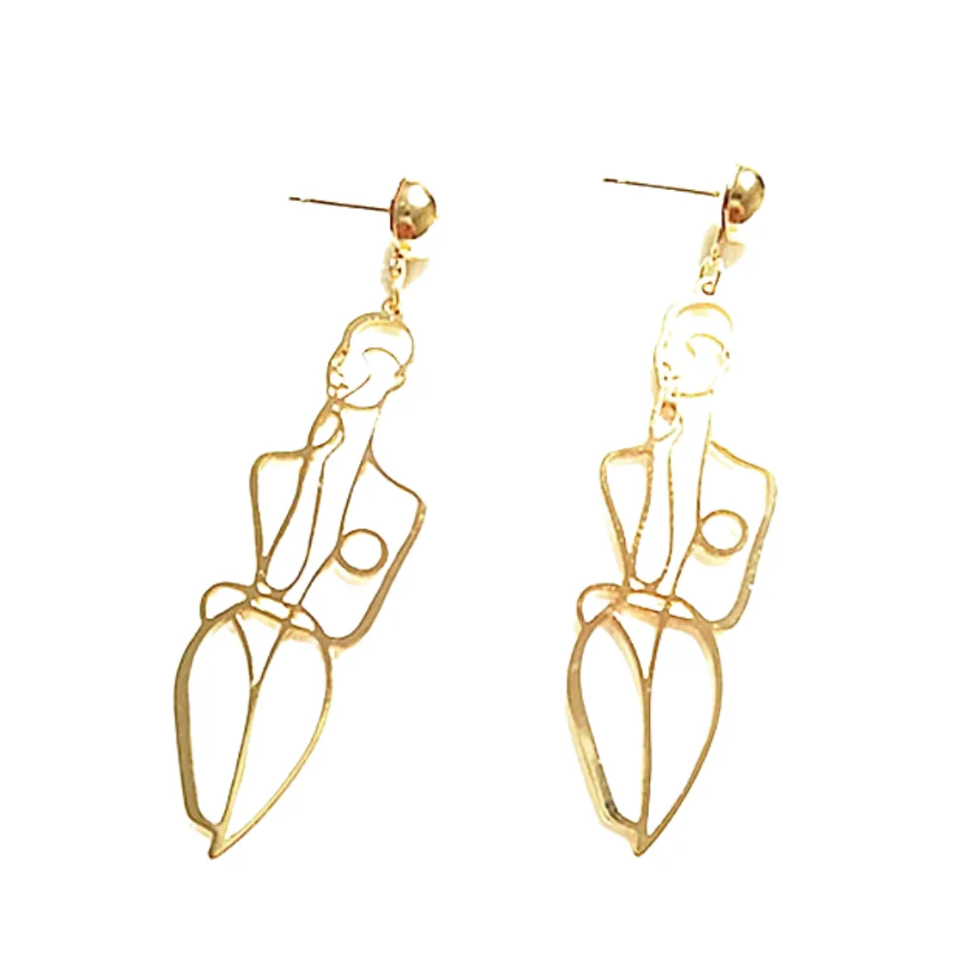 Pre Order:  Exaggerated Human Body Contour Earrings