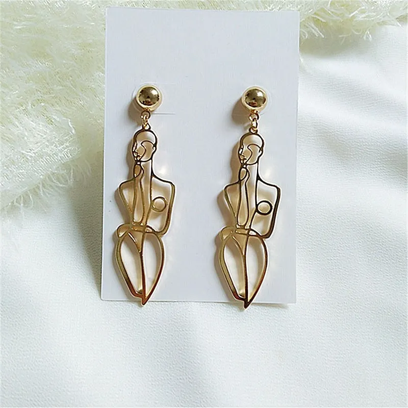 Pre Order:  Exaggerated Human Body Contour Earrings
