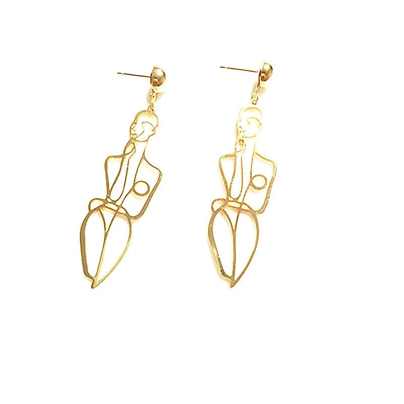 Pre Order:  Exaggerated Human Body Contour Earrings