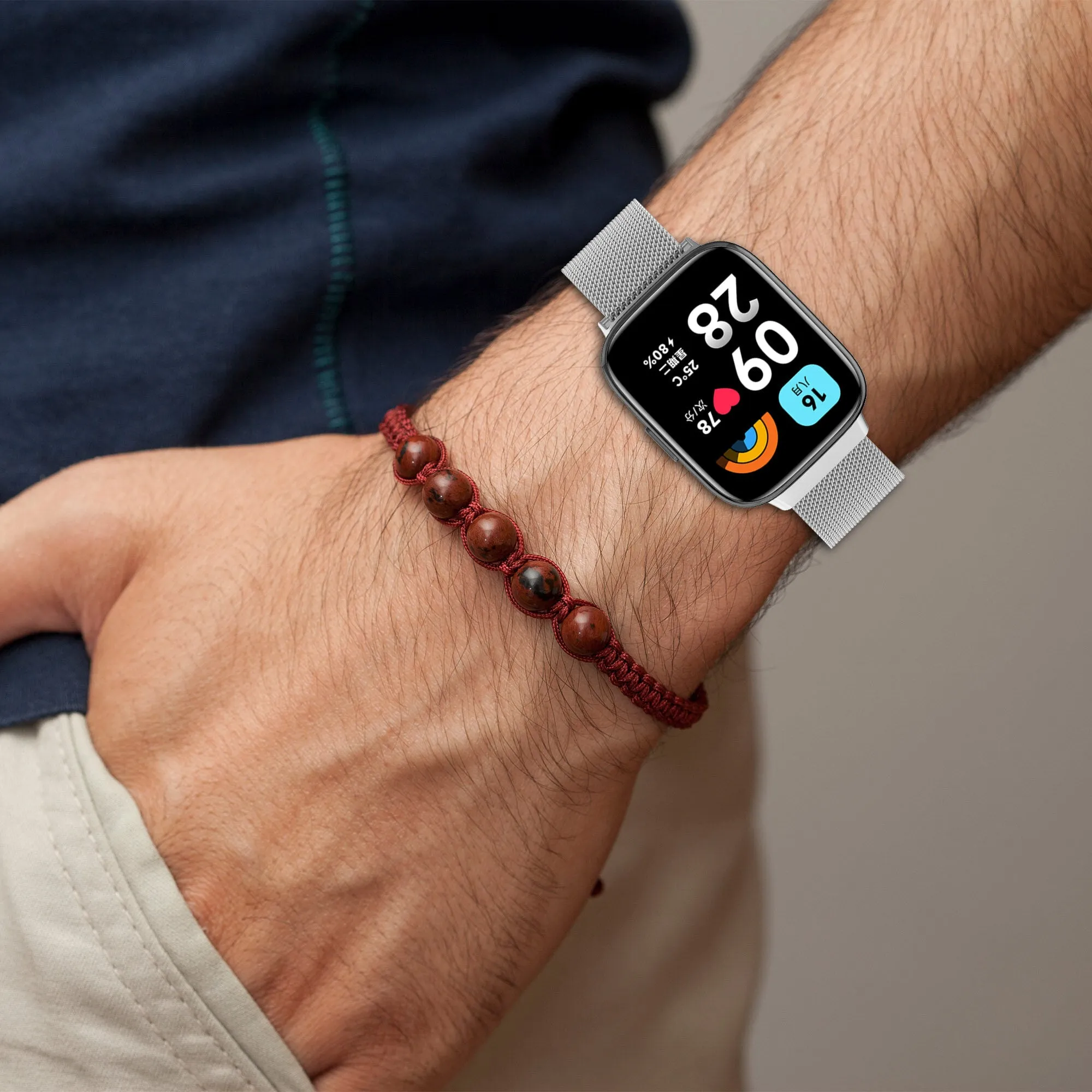 Redmi Watch 3 Active/Redmi Watch 3 Lite Band | Milanese Loop Band | Starlight