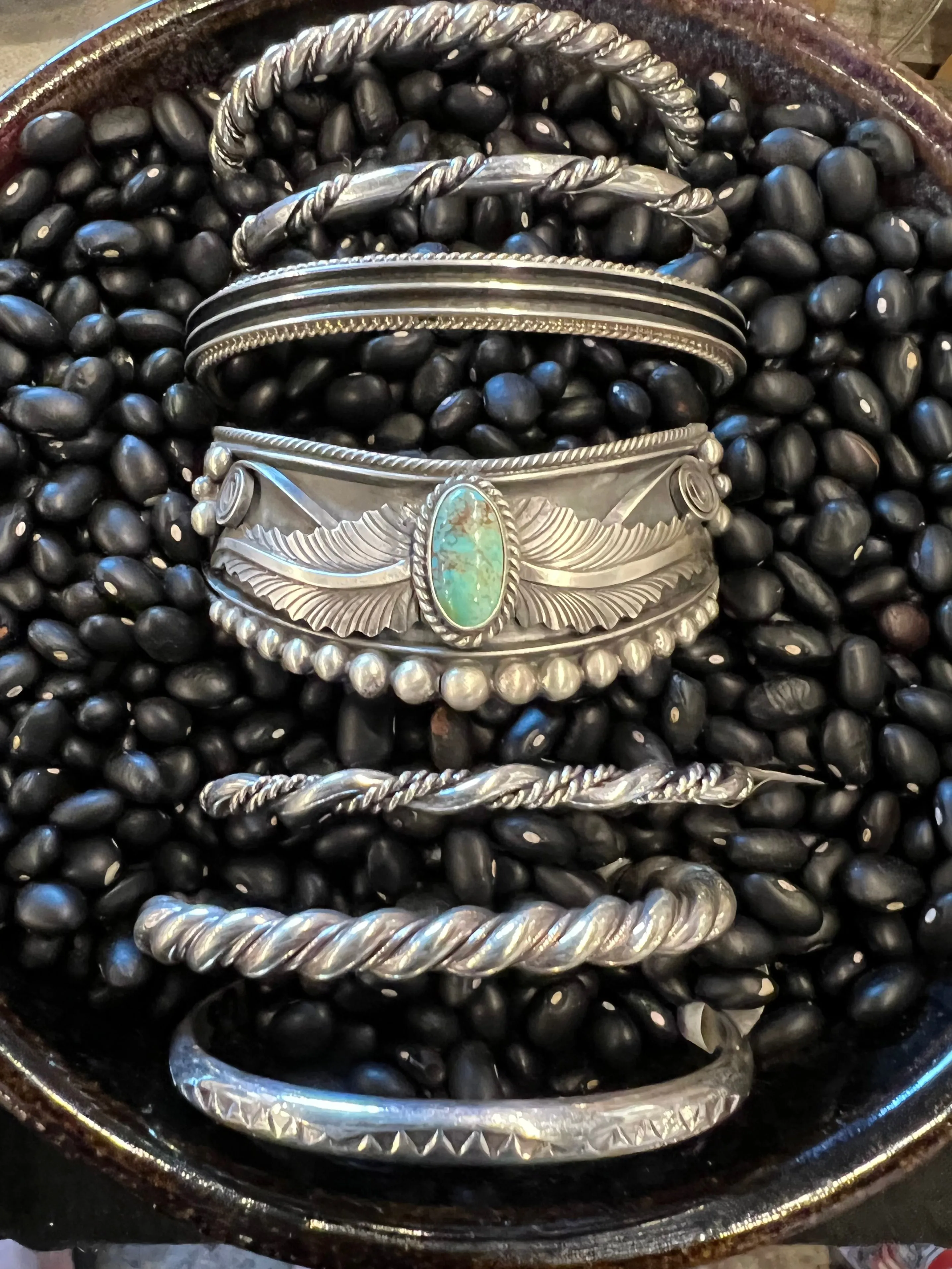 Ribbon Rope Twist Stacker Cuff