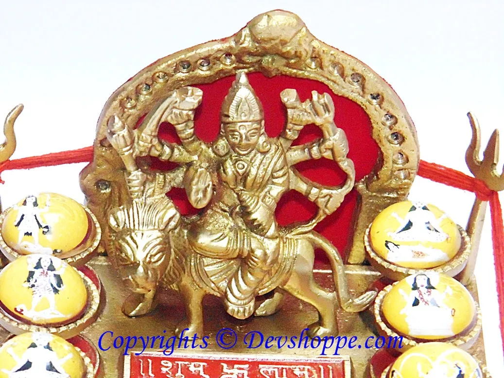 Shri Das Mahavidya Yantra Chowki (Ten Mahavidyas) in Brass
