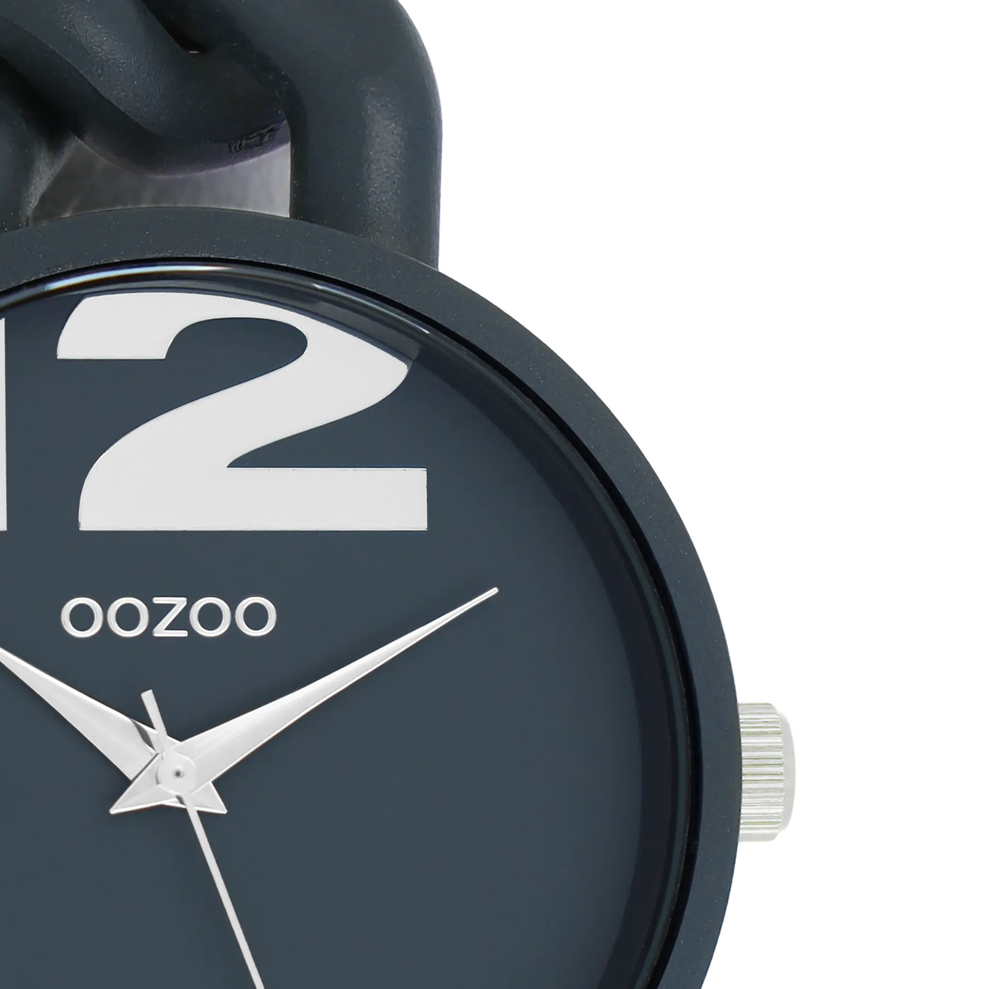 Smoke grey OOZOO watch with smoke grey chunky chain bracelet - C11268