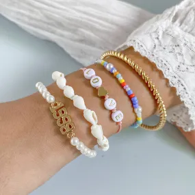 Stacked Twist Ring Shell Jewelry