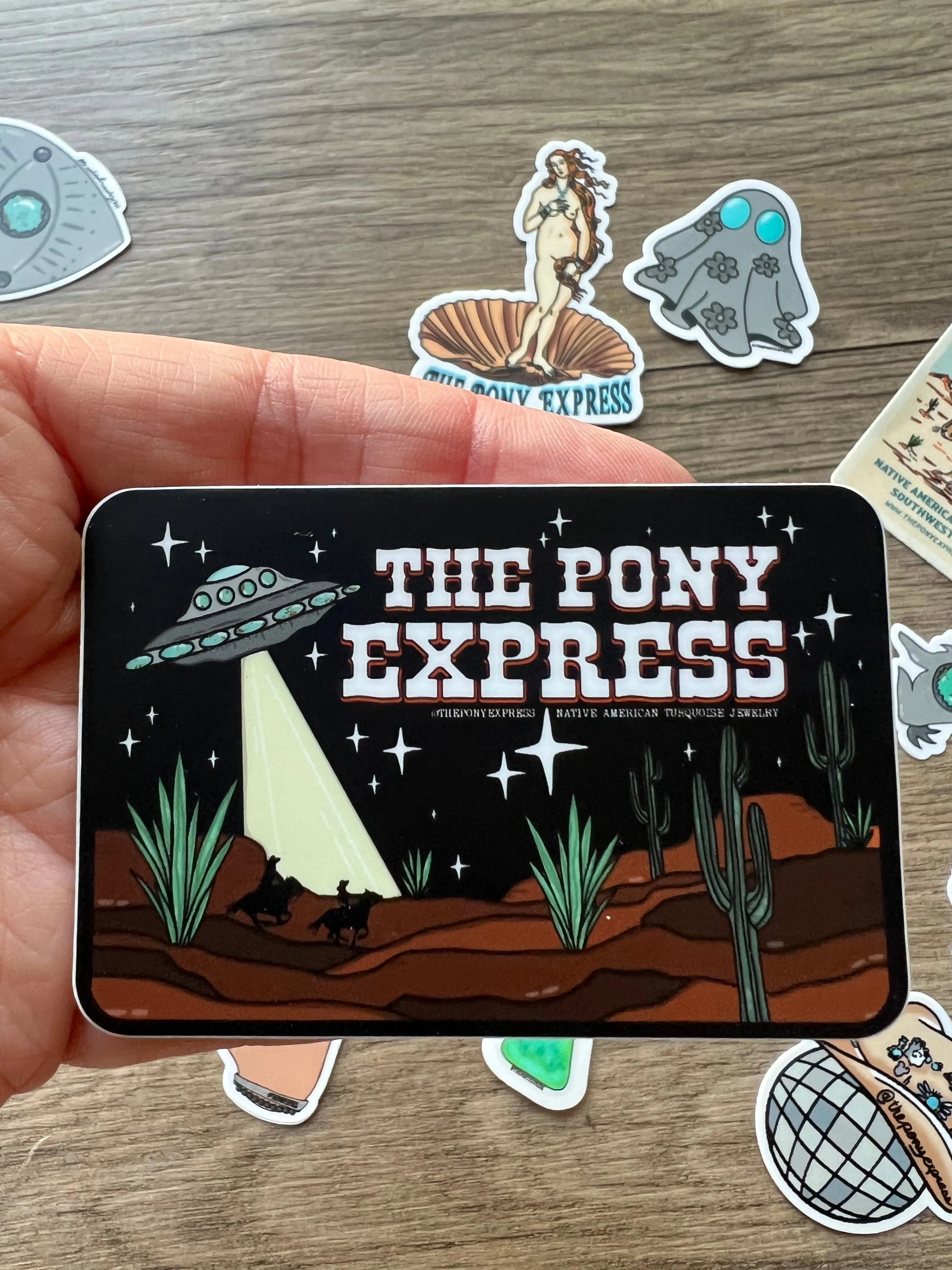 The Pony Express Sticker