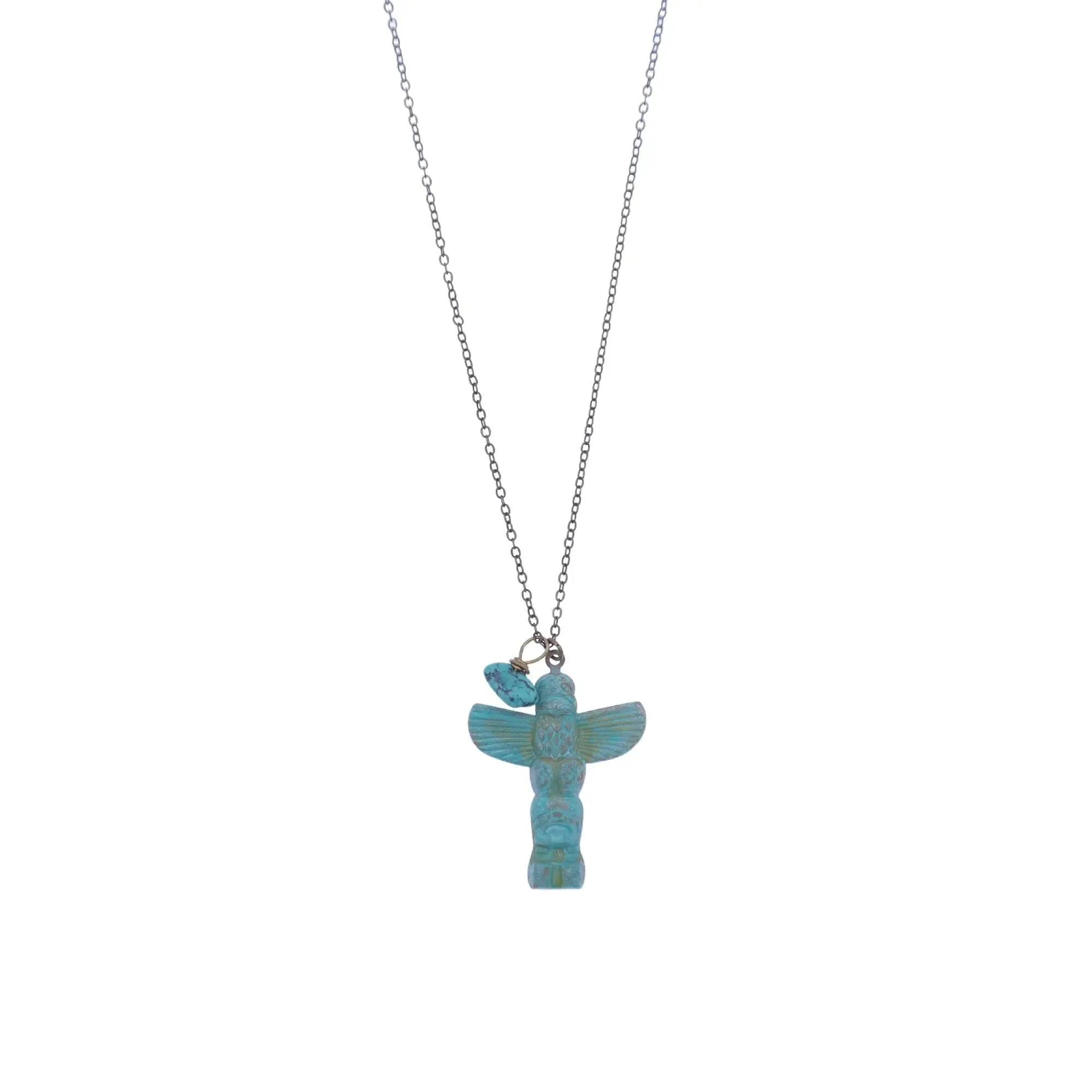Totem Pole Necklace with Turquoise