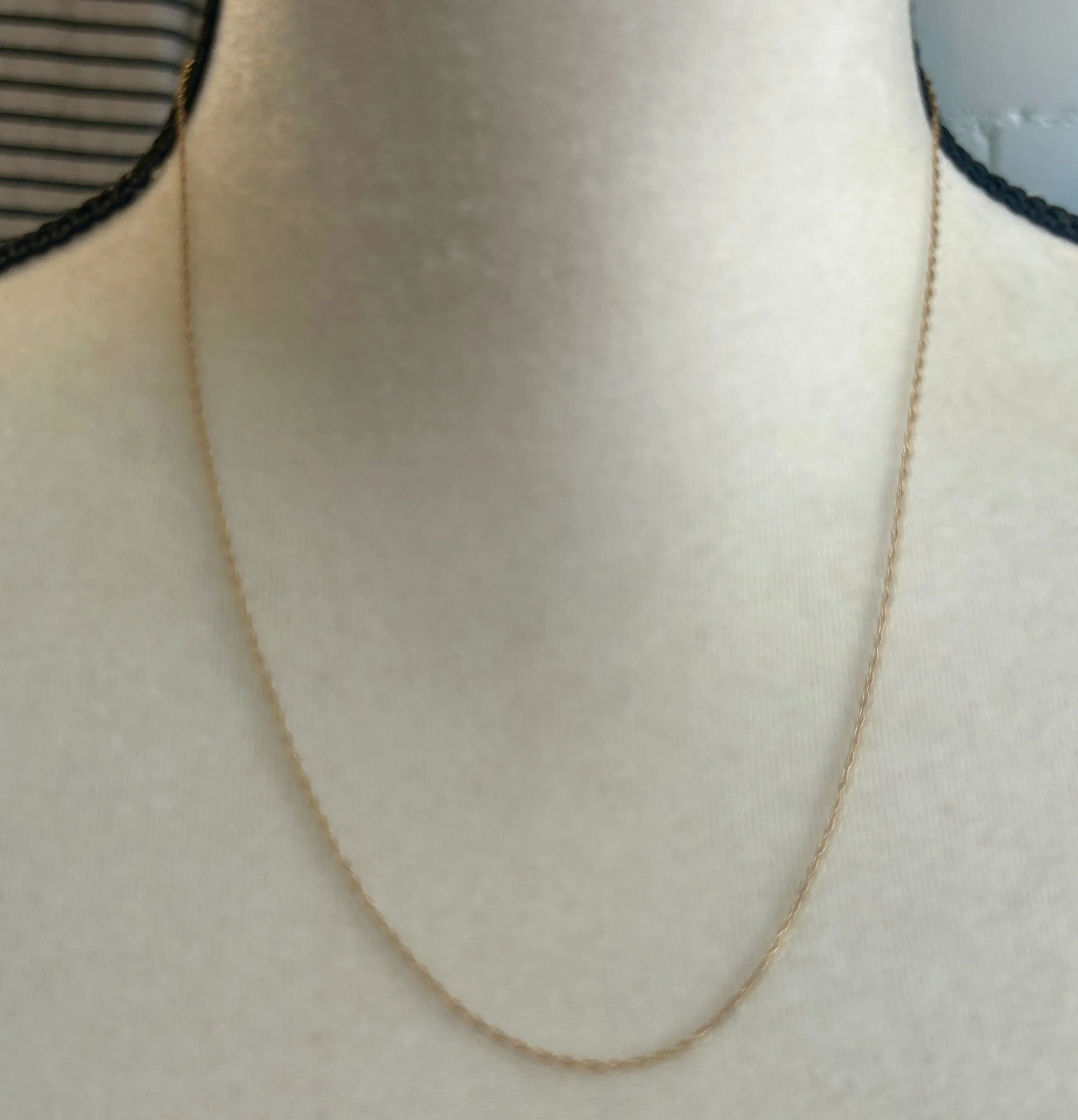 Vintage 1/20 14k Yellow Gold Filled Chain Link Necklace 20" Long