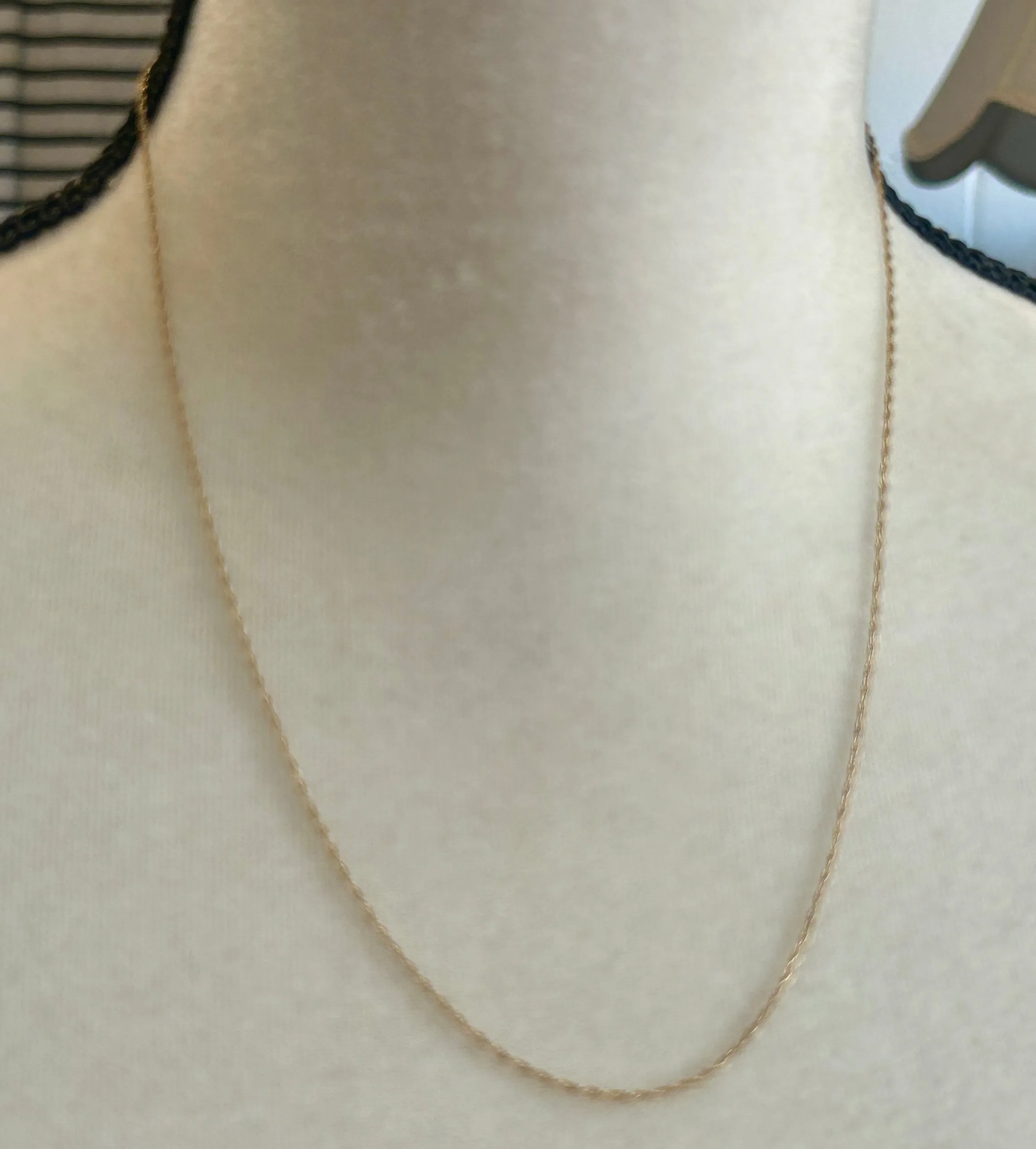 Vintage 1/20 14k Yellow Gold Filled Chain Link Necklace 20" Long
