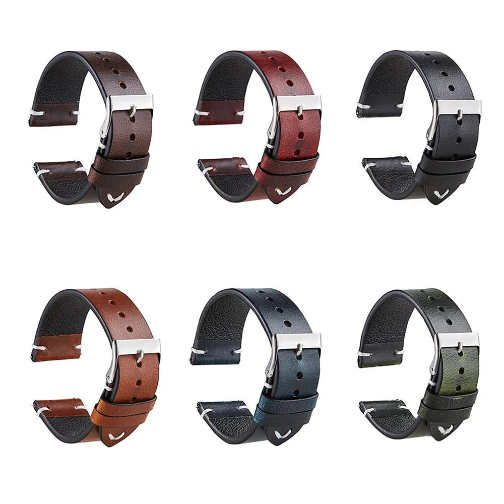 Vintage Oiled Leather Watch Straps Compatible with the Hugo Boss 22mm Range